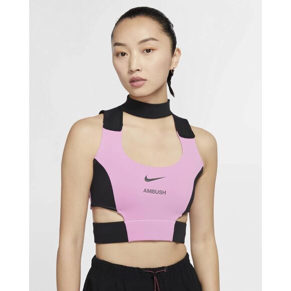Nike x Ambush NRG Crop Top Pink Black Medium Cut Out Choker - Picture 11 of 11